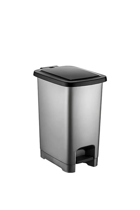 punkto. Tretmülleimer 15 L im Slim-Design, BPA-frei – Anthrazit mit schwarzem Deckel