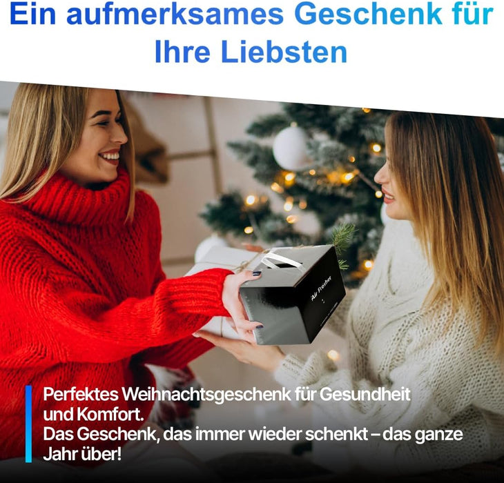 AirFresher mit Ionisator & Duftzerstäuber – inkl. 4 Duftöle à 30 ml (Eukalyptus, Zitrone, Orange, Lavendel)