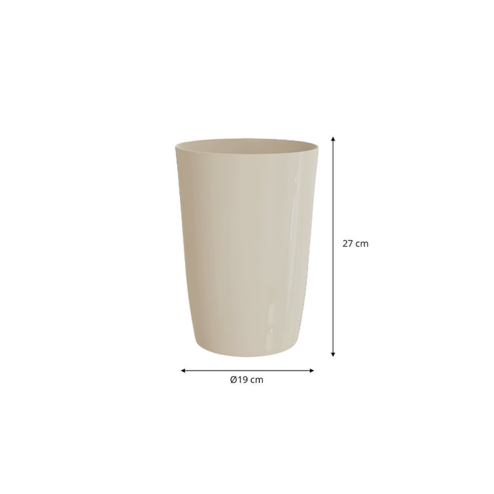 Papierkorb 3er Set, 6 L, Ø19 × 27 cm – offener Mehrzweck-Eimer für Bad, Büro & Kinderzimmer