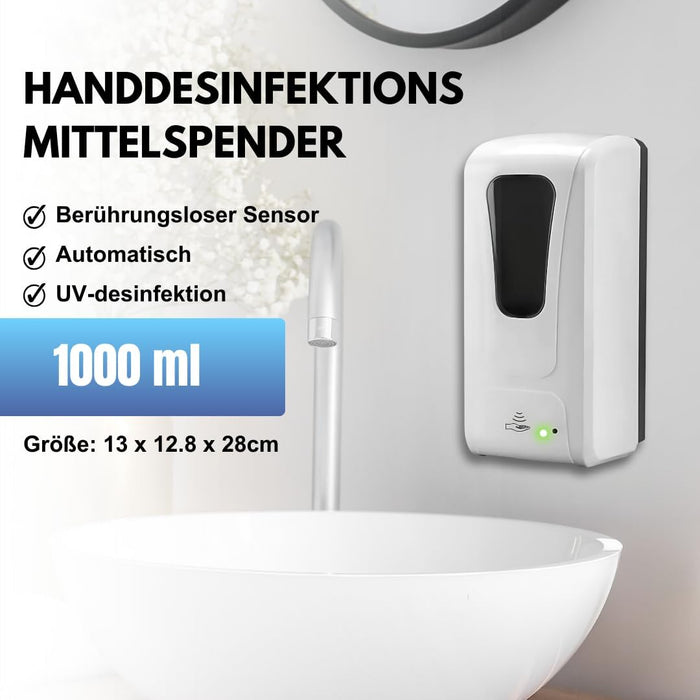 Automatischer Desinfektionsspender mit Sensor zur Wandmontage – für Desinfektion, Seife & Shampoo