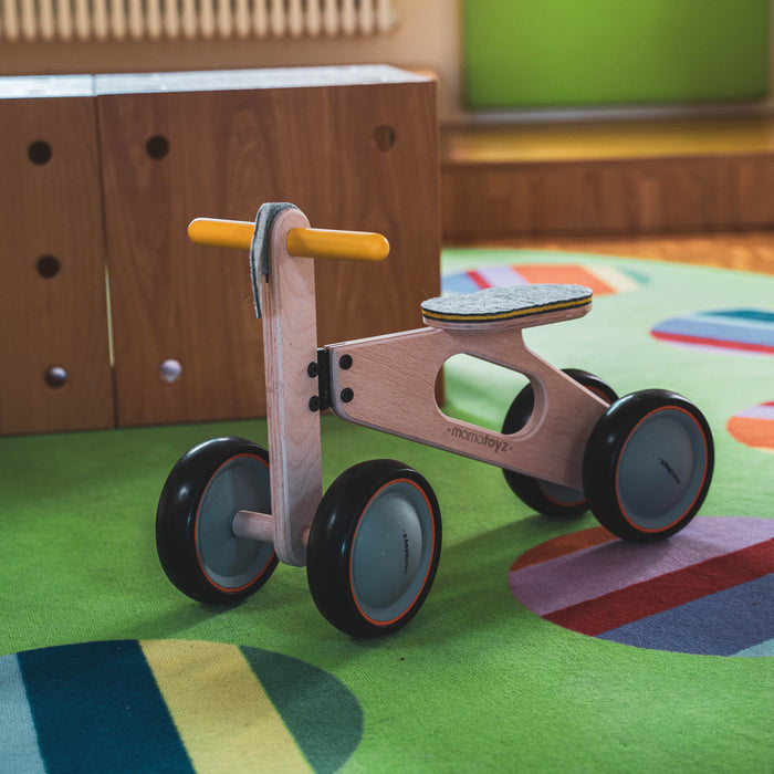 Mamatoyz MiniBike Holz-Laufrad mit Filzsitz – Balance Bike ab 15 Monaten