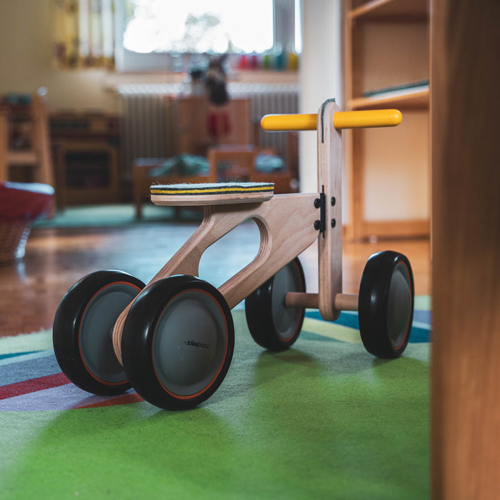 Mamatoyz MiniBike Holz-Laufrad mit Filzsitz – Balance Bike ab 15 Monaten