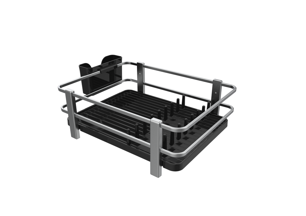 Küchen-Organizer Set 3-teilig – Abtropfgestell, Löffelablage & Schwammhalter, rostfrei, 33×43×15 cm