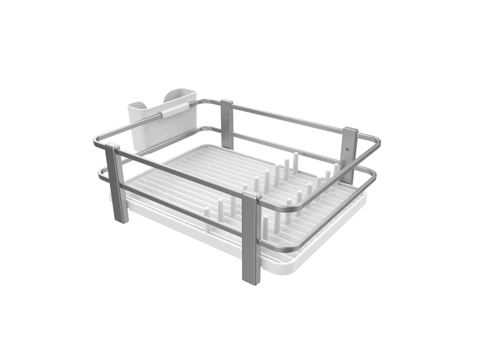 Küchen-Organizer Set 3-teilig – Abtropfgestell, Löffelablage & Schwammhalter, rostfrei, 33×43×15 cm