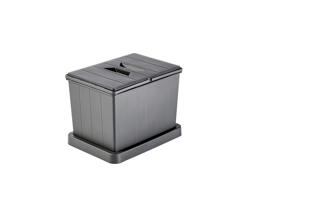 Müllomatic MODUL 1 – modularer Mülleimer für Schubladen, 16 L, 298 mm hoch, Anthrazit
