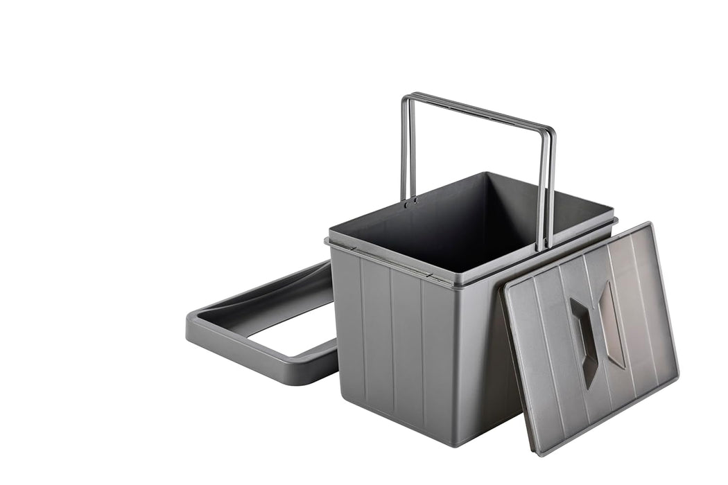 Müllomatic MODUL 1 – modularer Mülleimer für Schubladen, 16 L, 298 mm hoch, Anthrazit