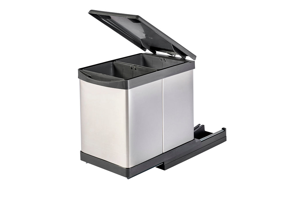 Müllomatik PRO 2 MINI Einbau-Mülltrennsystem 2x 7,5 L mit automatischem Auszug