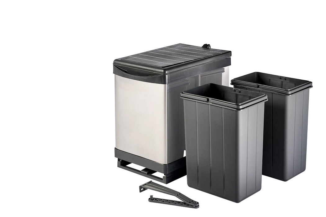 Müllomatik PRO 2 MINI Einbau-Mülltrennsystem 2x 7,5 L mit automatischem Auszug