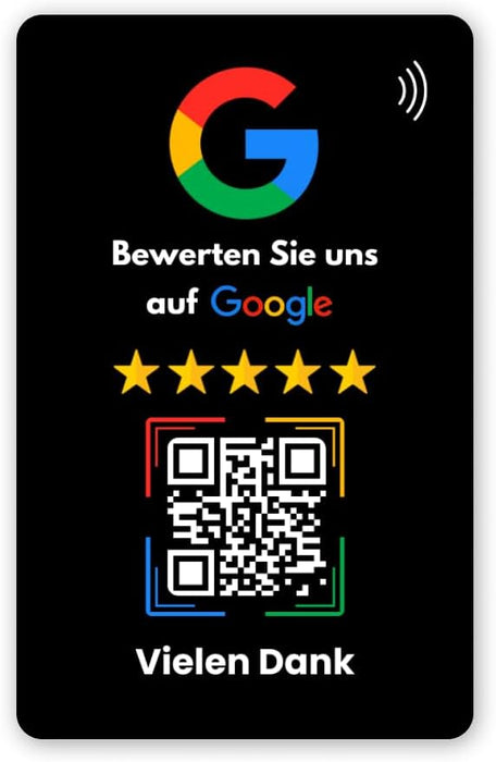 NFC Google Bewertungskarten – voreingestellt & sofort einsatzbereit