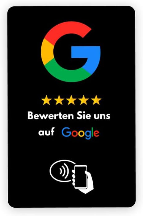 NFC Google Bewertungskarten – voreingestellt & sofort einsatzbereit