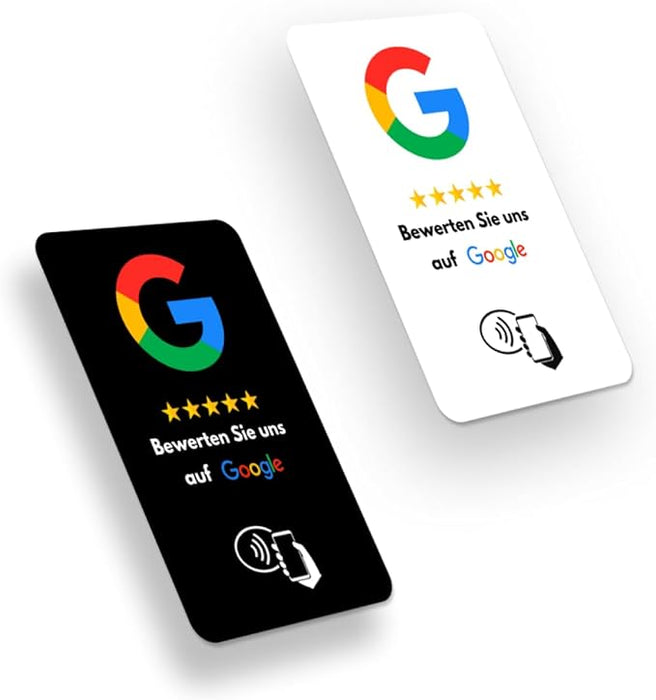 NFC Google Bewertungskarten – voreingestellt & sofort einsatzbereit