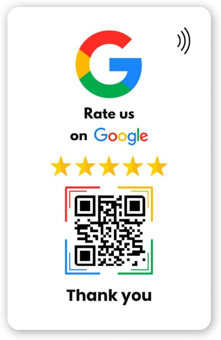 NFC Google Bewertungskarten – voreingestellt & sofort einsatzbereit