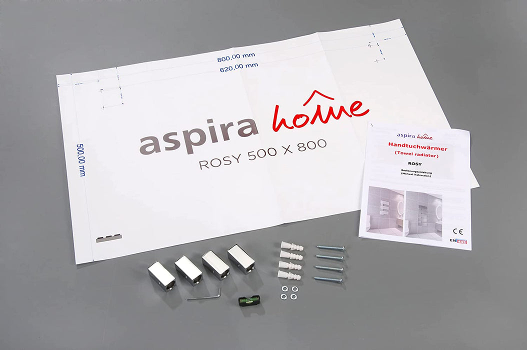 ROSY Badheizkörper mit Mittelanschluss – verchromt, modernes Design