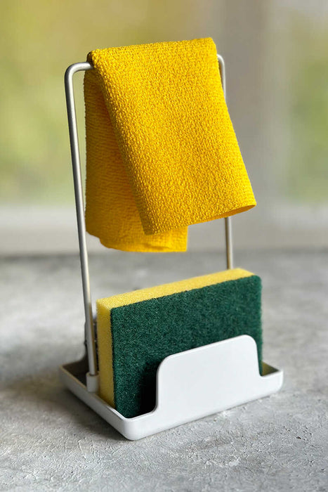 Küchen-Organizer Set 3-teilig – Abtropfgestell, Löffelablage & Schwammhalter, rostfrei, 33×43×15 cm