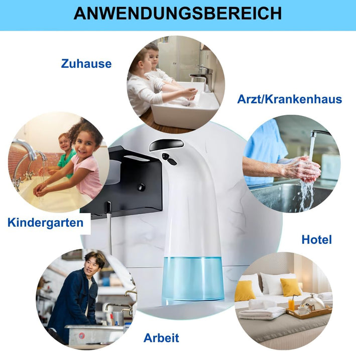 Automatischer Seifenspender mit Sensor, berührungslos, 350 ml – für Seife, Duschgel & Desinfektion