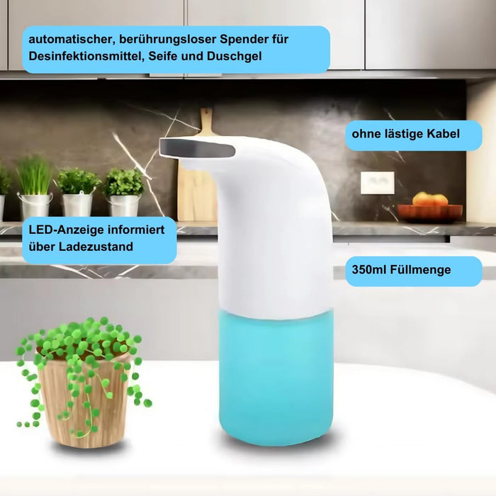 Automatischer Seifenspender mit Sensor, berührungslos, 350 ml – für Seife, Duschgel & Desinfektion