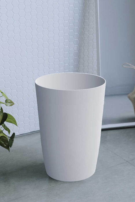 Papierkorb 3er Set, 6 L, Ø19 × 27 cm – offener Mehrzweck-Eimer für Bad, Büro & Kinderzimmer