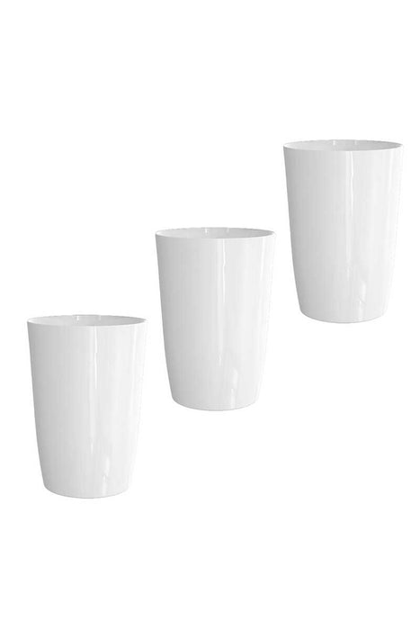 Papierkorb 3er Set, 6 L, Ø19 × 27 cm – offener Mehrzweck-Eimer für Bad, Büro & Kinderzimmer