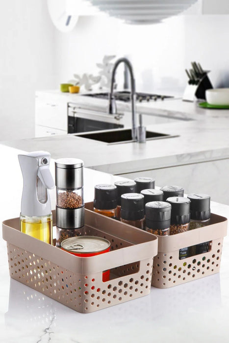 Aufbewahrungskörbe 7er Set aus Kunststoff – BPA-frei, stapelbar & nestbar, für Bad & Küche